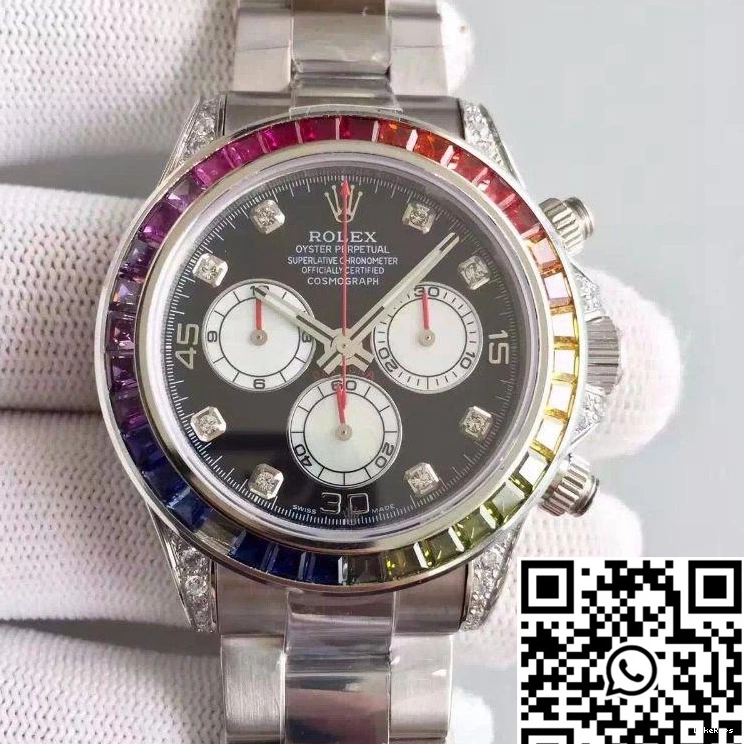 Rolex Cosmograph Black 116595RBOW BL Factory Rainbow Dial Daytona 0206